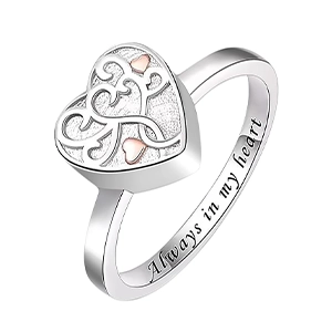 anillo para cenizas corazón