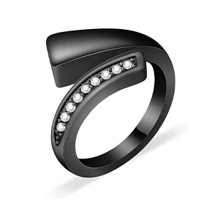 anillo para cenizas negro