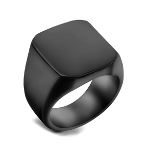 anillo para cenizas negro sello