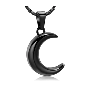 colgante para cenizas luna negra