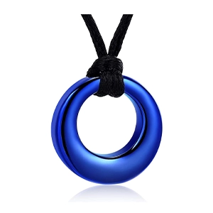 colgante para cenizas azul
